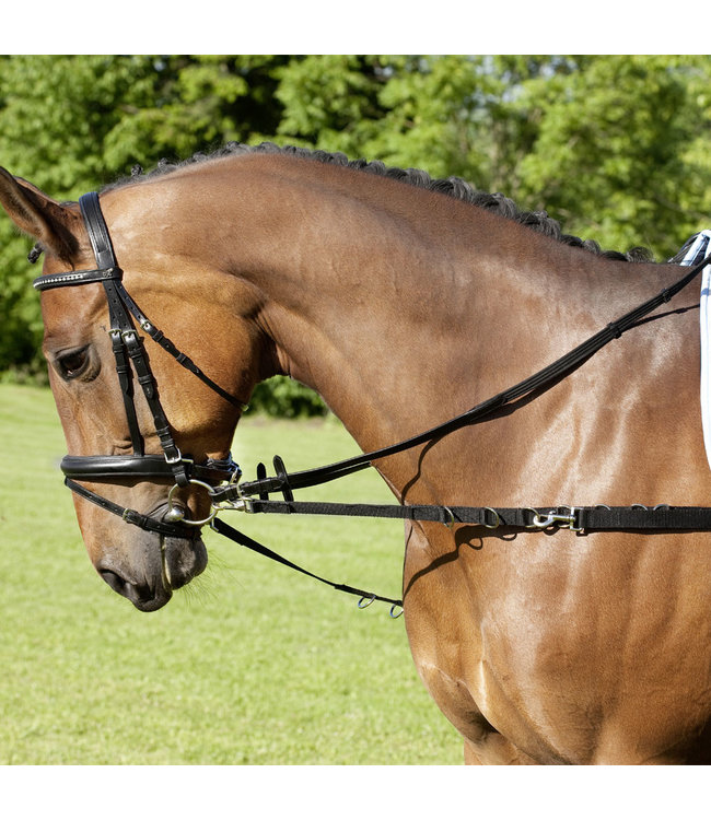 BREEZE UP NYLON SIDE REINS - Black