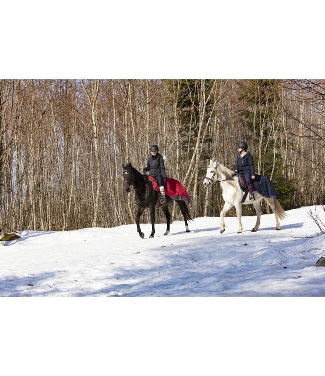 EQUITHÈME 'TYREX 600D' FLEECE-LINED BACK COVER - Navy/White