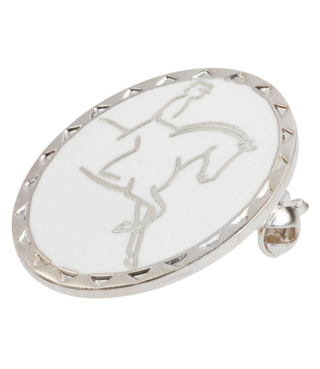BROOCH 'DRESSAGE RIDER' Matt Silver
