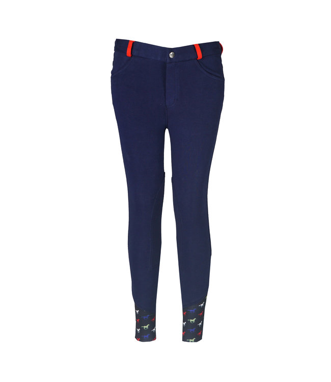 HORKA 'TIKI' JUNIOR SLIM FIT RIDING BREECHES - Blue