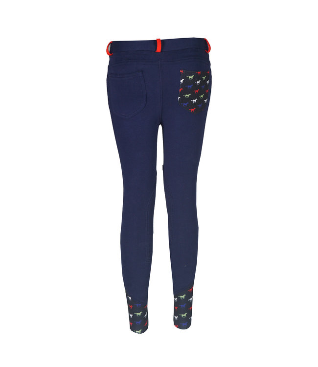 HORKA 'TIKI' JUNIOR SLIM FIT RIDING BREECHES - Blue