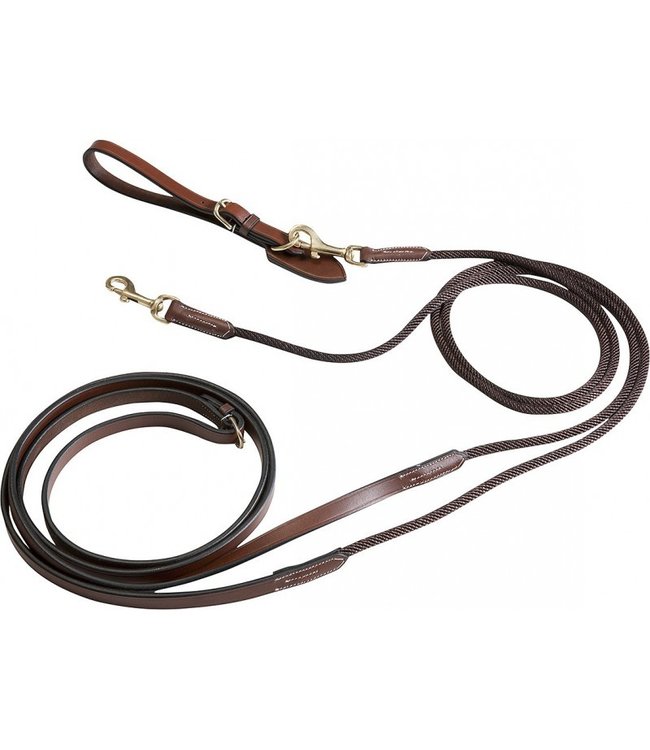 ERIC THOMAS PRO LEATHER/ROPE DRAW REINS