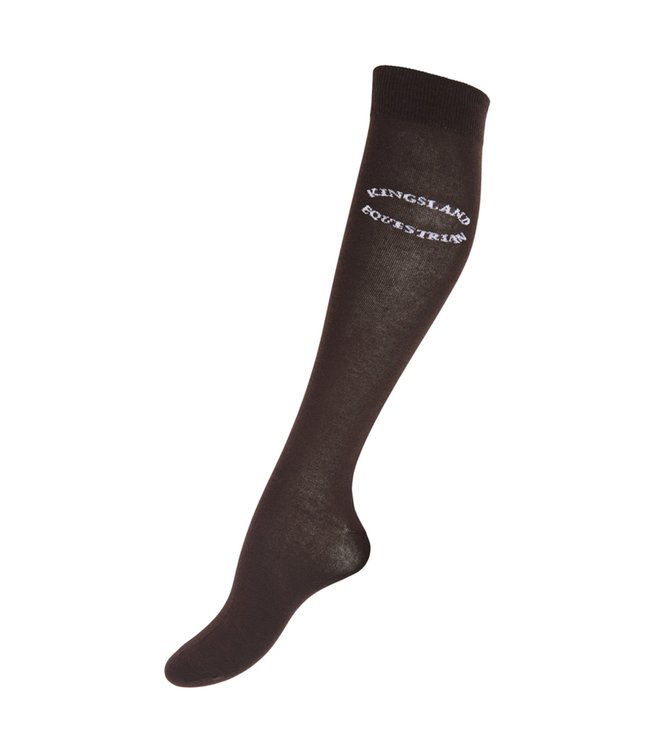 KINGSLAND 'STINA' LADIES COOLMAX KNEE SOCKS - Brown Black Coffee