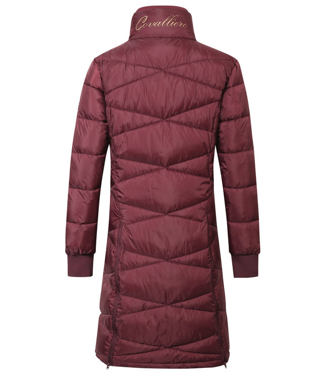 COVALLIERO QUILTED COAT - Merlot
