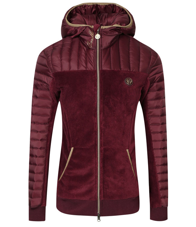 COVALLIERO LADIES HOODY JACKET, Merlot