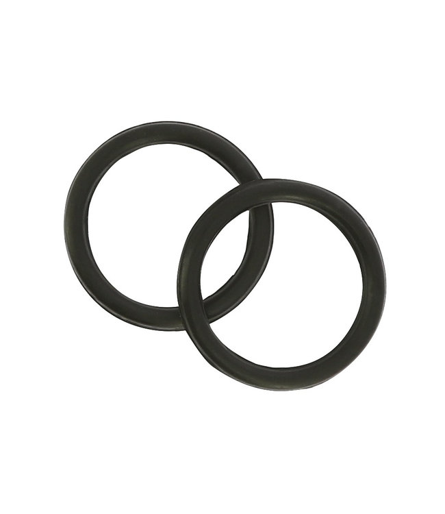 PEACOCK RUBBER RINGS (Pair) Black