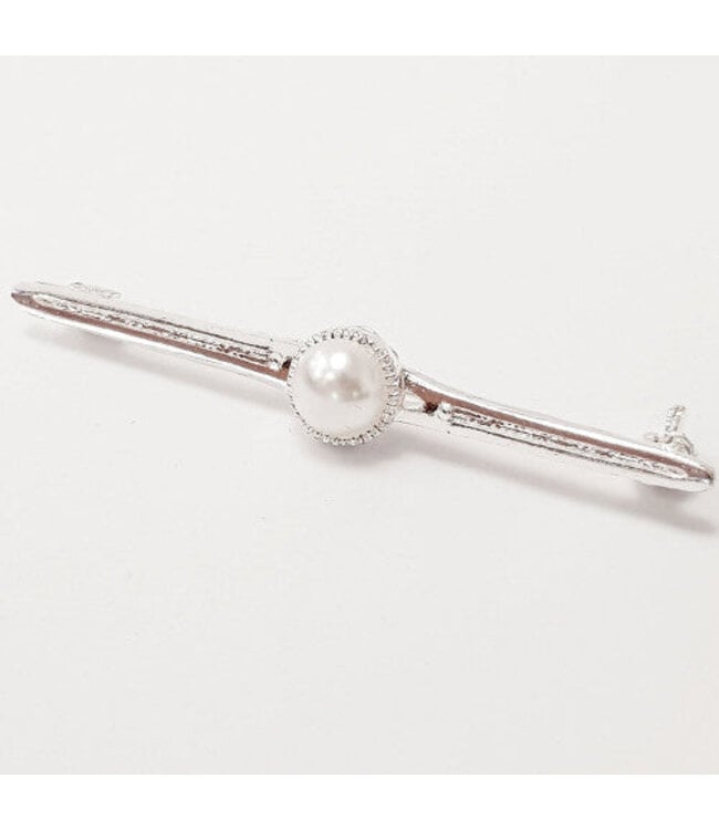 STOCK PIN PEARL SILVER