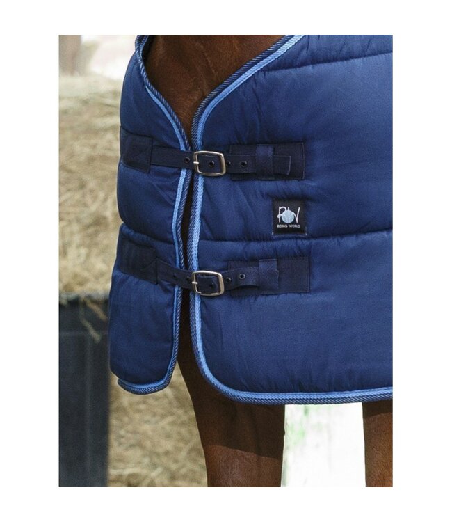 RIDING WORLD STABLE RUG 300g - Navy/Light Blue