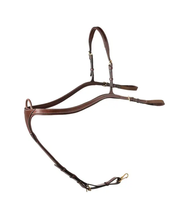 TRUST EQUESTRIAN LYON LONG BRIDGE BRESTPLATE - Brown