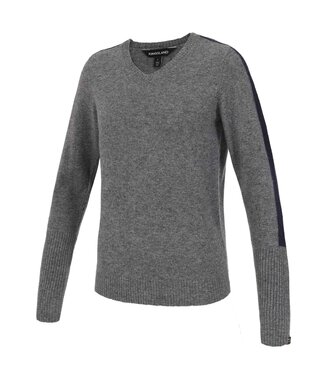 Kingsland KINGSLAND 'FIA' LADIES KNITTED V-NECK - Melange Grey