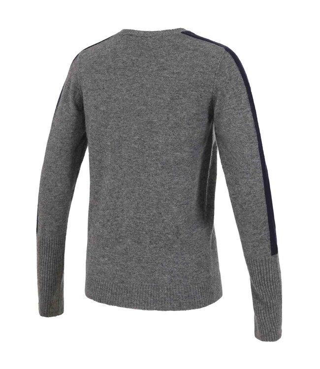 KINGSLAND 'FIA' LADIES KNITTED V-NECK - Melange Grey