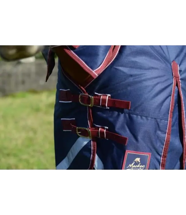 KEADEEN PLUS FULL NECK HEAVY OUTDOOR RUG 300g - Navy/Burgundy