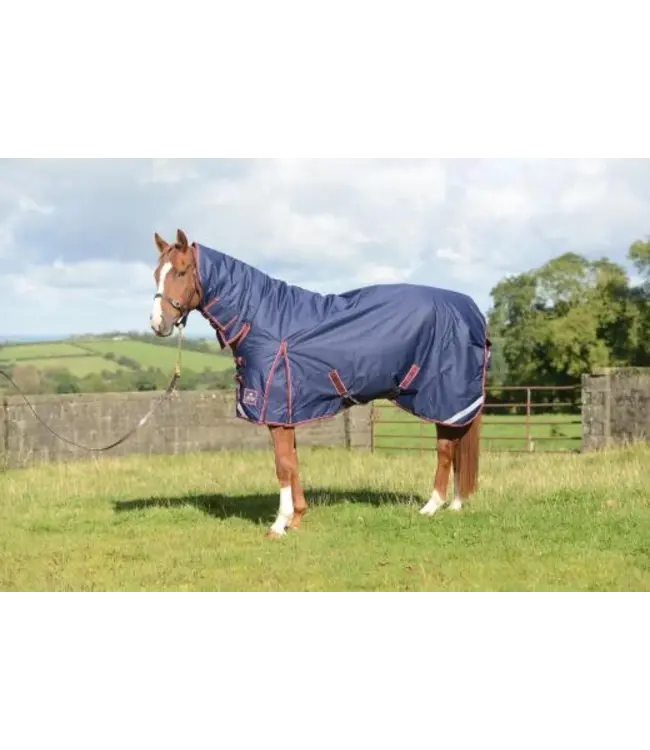 KEADEEN PLUS FULL NECK HEAVY OUTDOOR RUG 300g - Navy/Burgundy