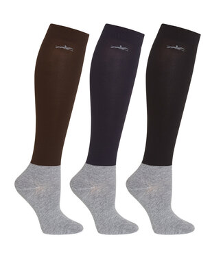 Schockemohle SCHOCKEMOHLE SHOW SOCKS (Pack of 3 - Brown, Navy, Black)