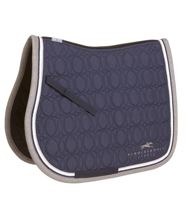 SCHOCKEMOHLE AIR COOL SADDLE PAD 'NAVY/ SILVER'