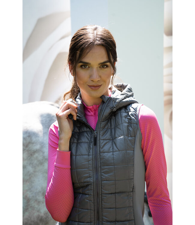SCHOCKEMOHLE 'RAVINA' LADIES HYBRID SLEEVELESS JACKET - Slate Grey