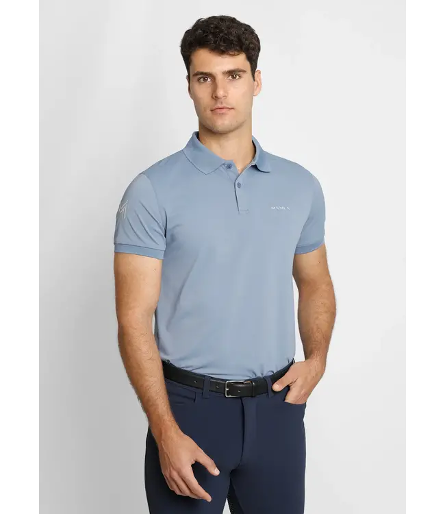 MAXIMILIAN MENS BLAZE POLO SHIRT Steel Blue