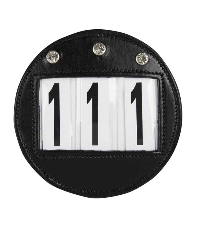 WALDHAUSEN ROUND LEATHER BRIDLE NUMBER - Black