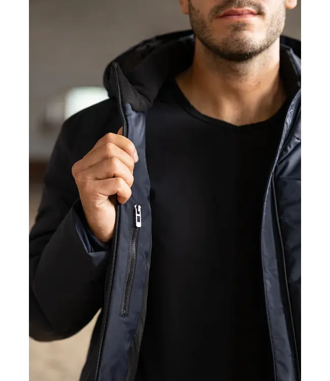 MAXIMILIAN ELAN PUFFER JACKET - Navy