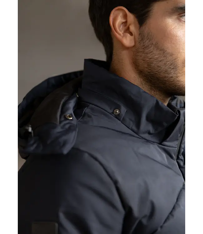 MAXIMILIAN ELAN PUFFER JACKET - Navy