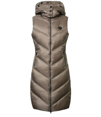 Covalliero COVALLIERO AW24 LADIES LONG GILET - Taupe