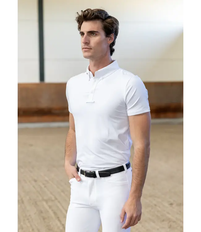MAXIMILIAN ACTIVE SHORT SLEEVE SHOW SHIRT - White
