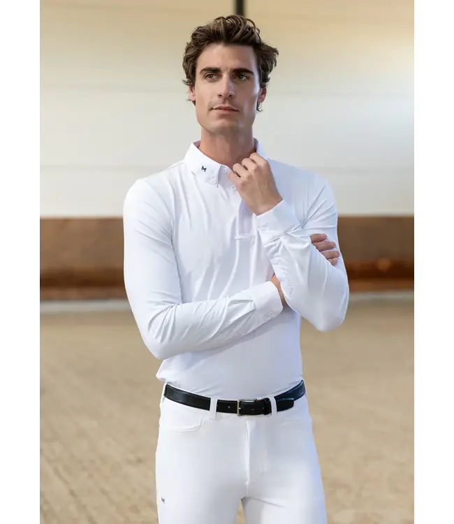 MAXMILIAN ACTIVE LONG SLEEVE SHOW SHIRT - White