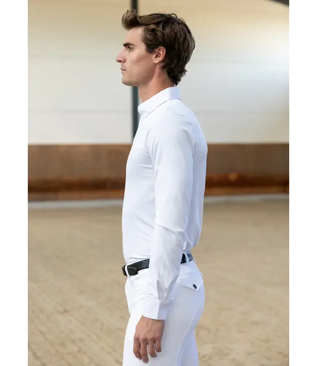 MAXMILIAN ACTIVE LONG SLEEVE SHOW SHIRT - White