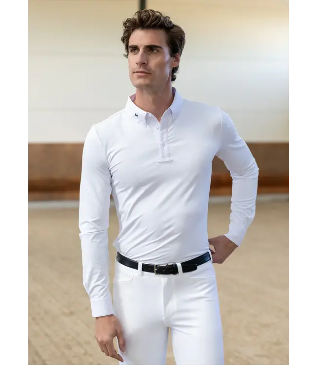 MAXMILIAN ACTIVE LONG SLEEVE SHOW SHIRT - White