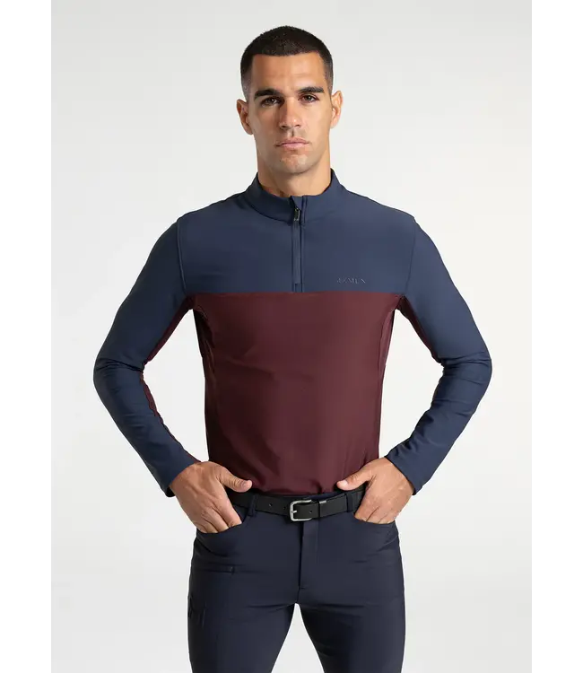 MAXIMILIAN KENT BASE LAYER - Navy/Burgundy