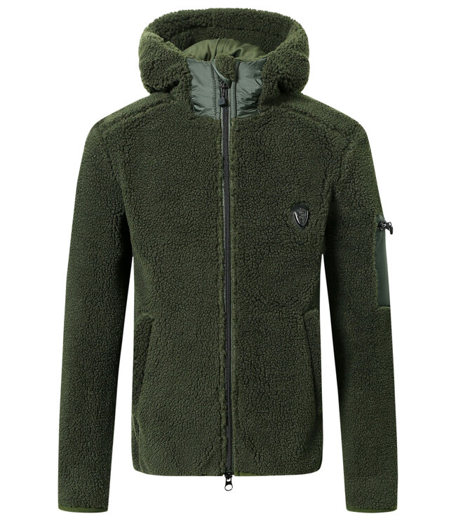 COVALLIERO AW24 LADIES HOODY JACKET - Opal Green