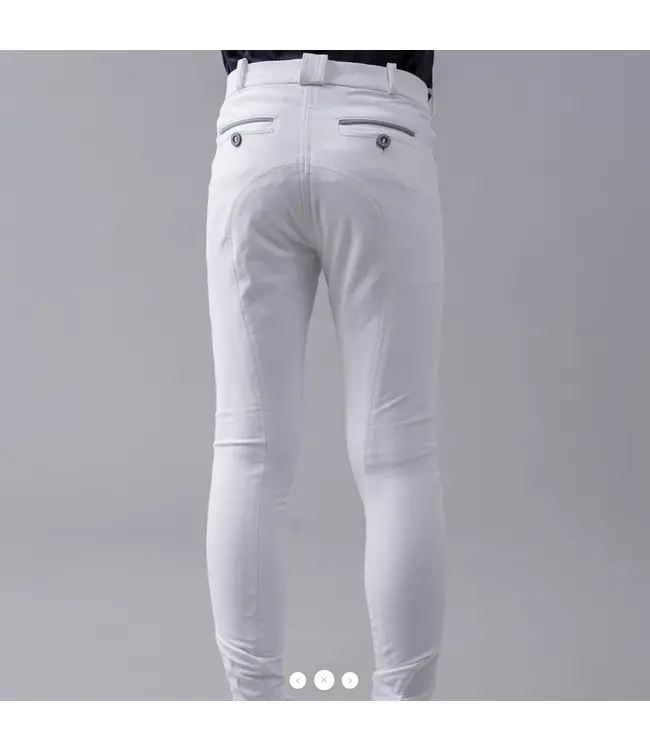 KL 'KADEN' BOYS E-TEC KNEE GRIP BREECHES - White