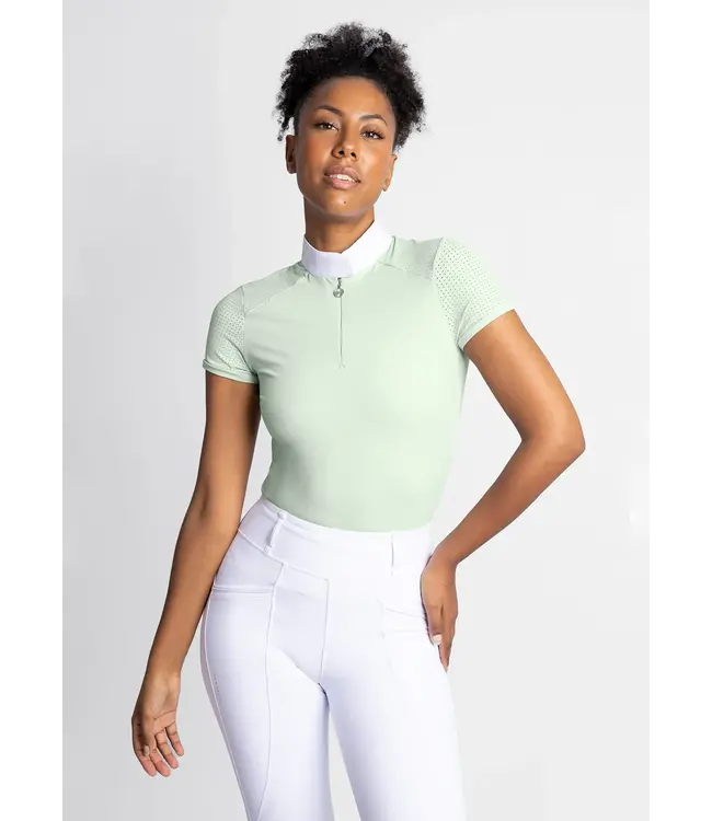 MAXIMILIAN LADIES SHORT SLEEVE AIR SHOW SHIRT - Sage Green