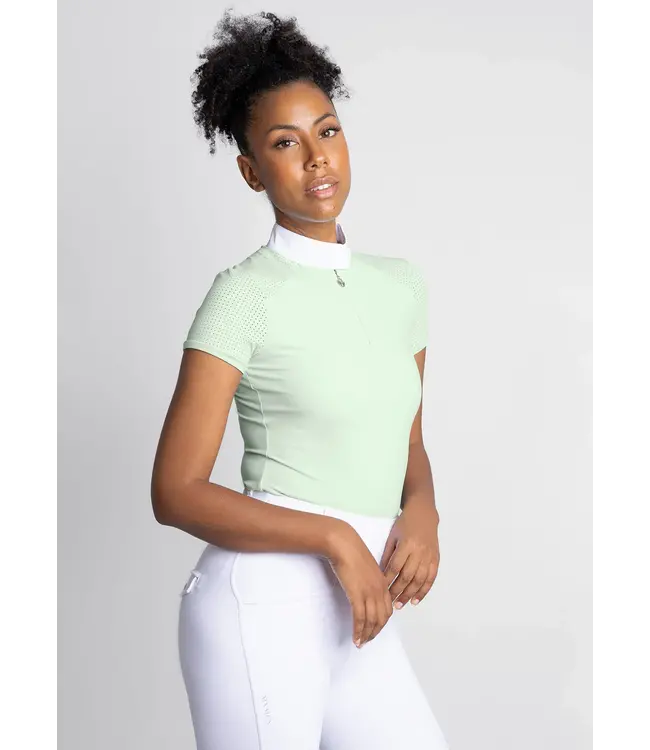 MAXIMILIAN LADIES SHORT SLEEVE AIR SHOW SHIRT - Sage Green