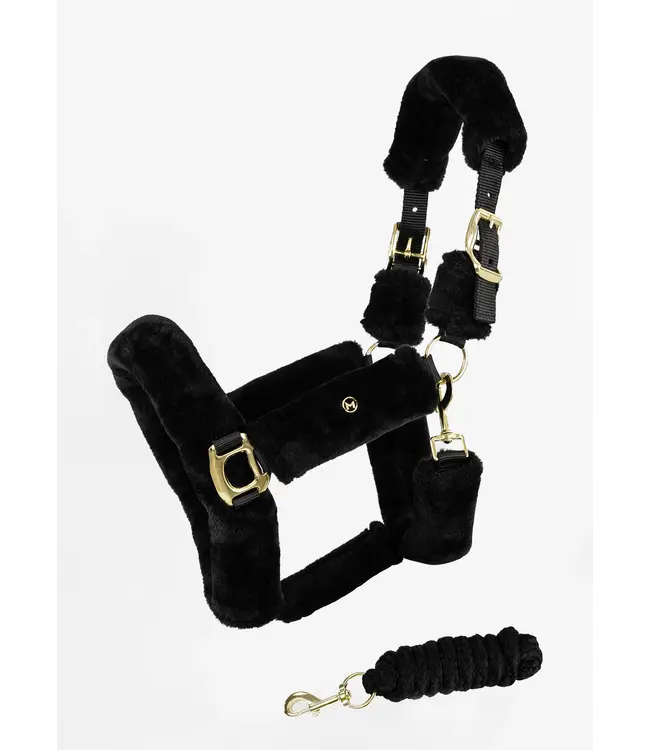 MAXIMILIAN FLUFFY HALTER - Black