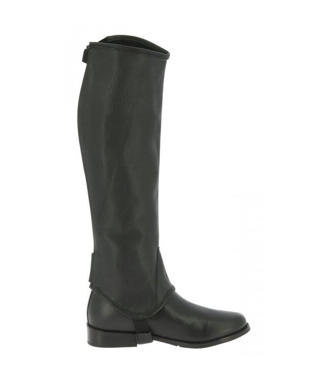 EQUITHÈME SOFT LEATHER HALF CHAPS - Black Standard