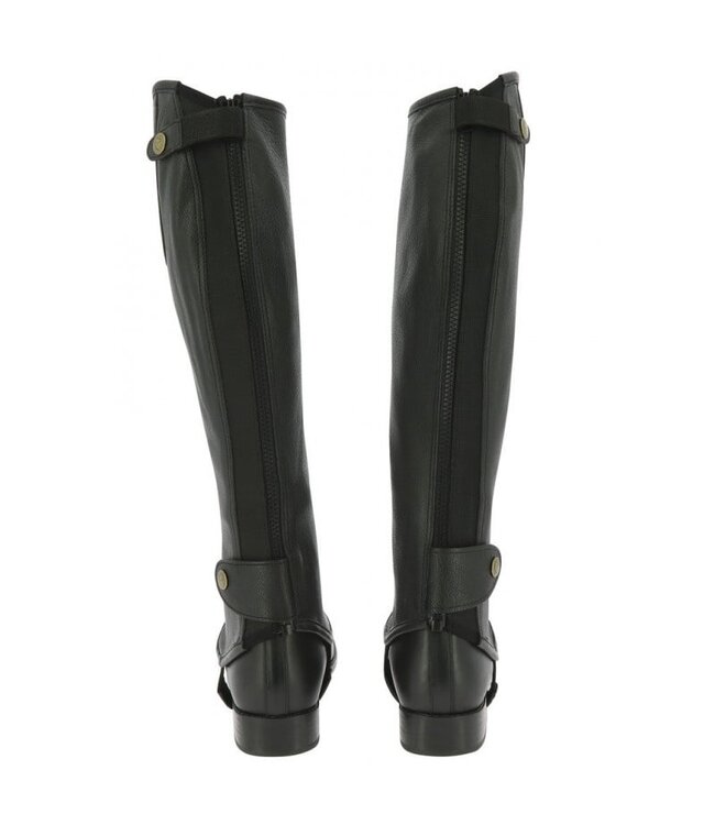 EQUITHÈME SOFT LEATHER HALF CHAPS - Black Standard