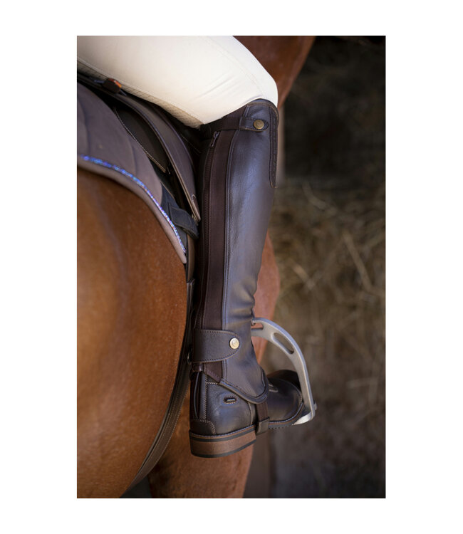 EQUITHÈME SOFT LEATHER HALF CHAPS - Havana Standard