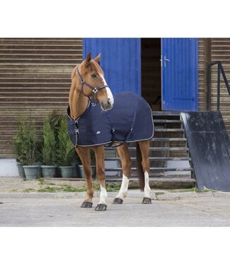 Equithème EQUITHÈME 'CHIC' SUMMER SHEET - Navy/Gold