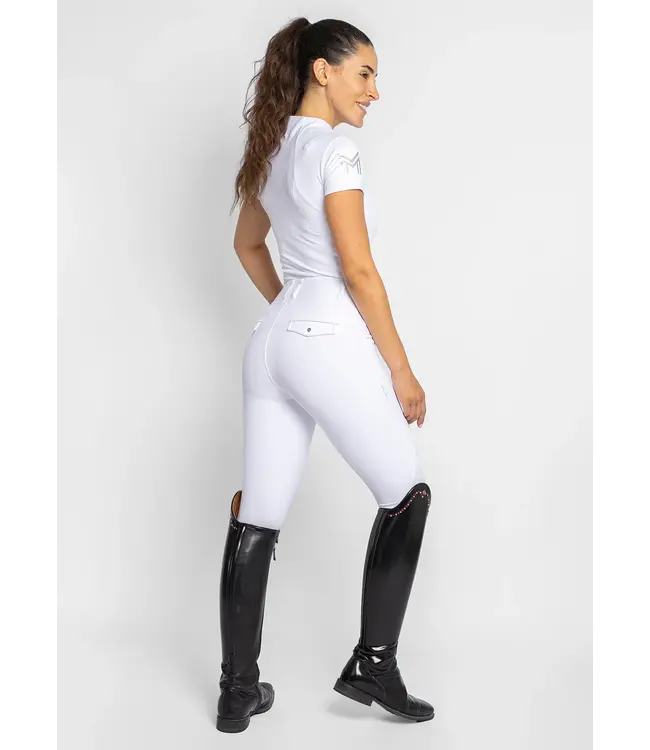 MAXIMILIAN PRO RIDING LEGGINGS KGrip - White