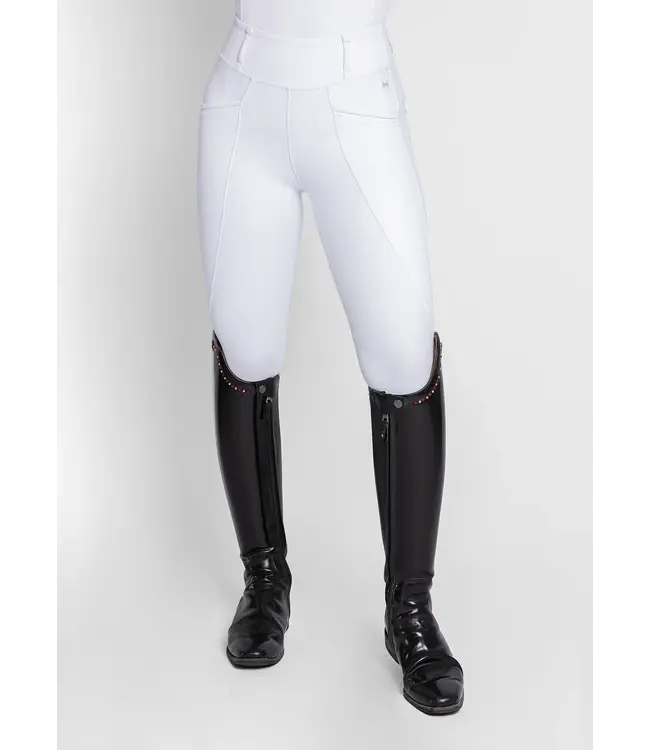 MAXIMILIAN PRO RIDING LEGGINGS KGrip - White