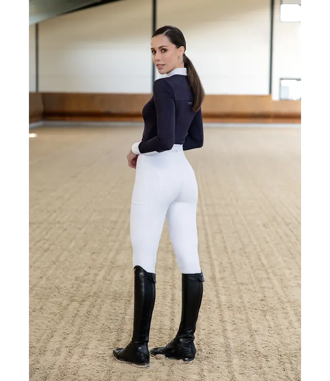 MAXIMILIAN OUTLINE RIDING LEGGINGS KGrip - White