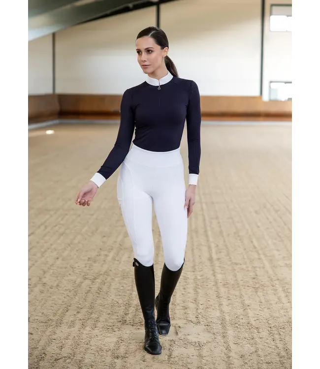 MAXIMILIAN OUTLINE RIDING LEGGINGS KGrip - White