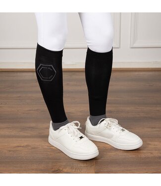Coldstream COLDSTREAM ANCROFT CUSHIONED RIDING SOCKS - Black/Grey