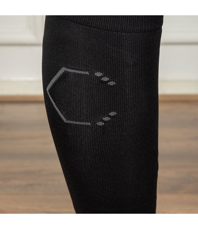 COLDSTREAM ANCROFT CUSHIONED RIDING SOCKS - Black/Grey