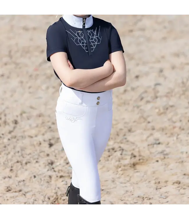 COLDSTREAM 'NEXT GEN' LEDMORE DIAMANTE RIDING TIGHTS - White
