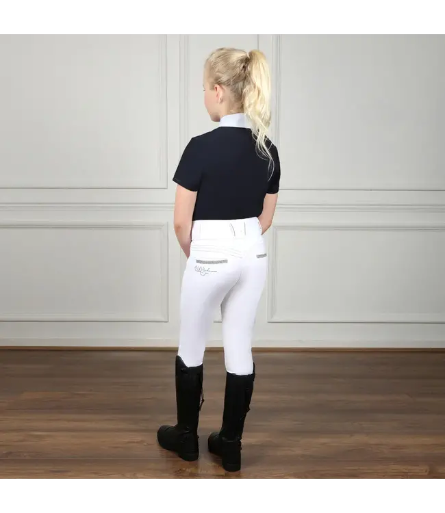 COLDSTREAM 'NEXT GEN' LEDMORE DIAMANTE RIDING TIGHTS - White