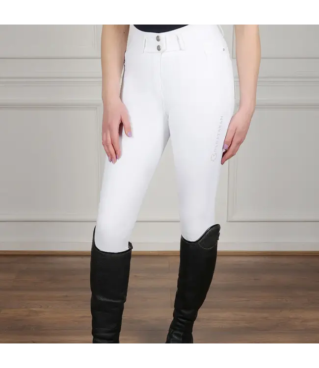 COLDSTREAM LEDMORE DIAMANTE BREECHES - White