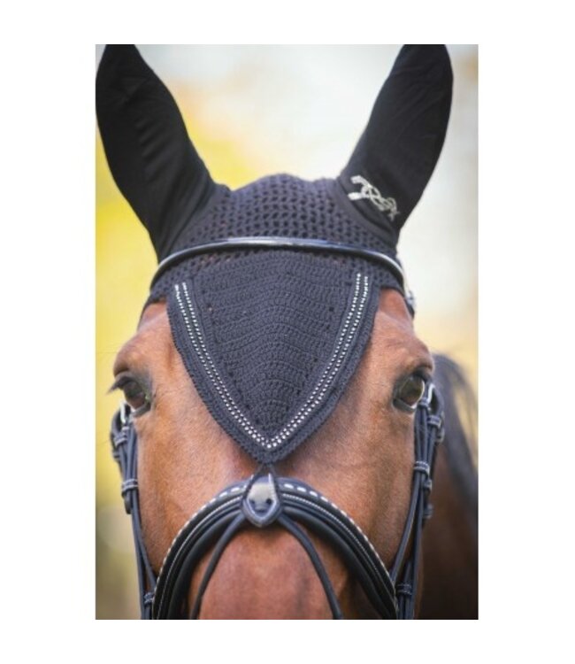 PENELOPE 'STRASS' LONG FLY VEIL - Navy