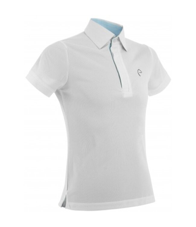 EQUITHEME 'EDY' KIDS MESH POLO - White